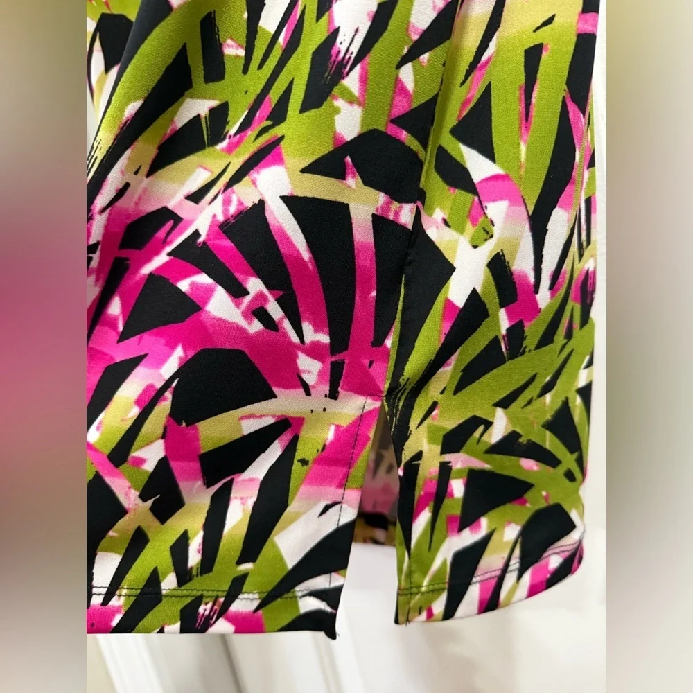Kasper Tropical Leaf Print Pencil Skirt Size 2
